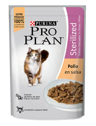 Imagen de ALIMENTO  BALANCEADO PARA GATOS PRO PLAN GATO STERILLIZED HUMEDO X 85GR