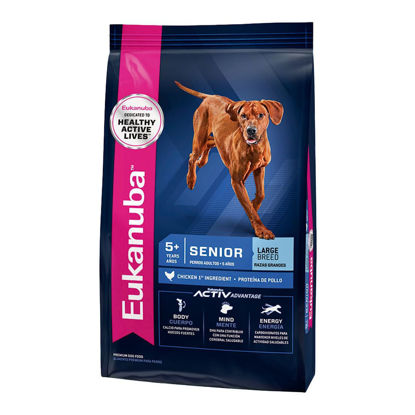 Imagen de ALIMENTO BALANCEADO PERROS EUKANUBA SENIOR +5 AÑOS LARGE  BREEDX 15 KG