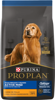 Imagen de ALIMENTO BALANCEADO  PERROS PRO PLAN  ACTIVE MIND +7 RAZA GRANDE  X 15KG