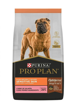 Imagen de ALIMENTO BALANCEADO  PERROS PRO PLAN SENSITIVE SKIN RAZA GRANDE x 15 KG