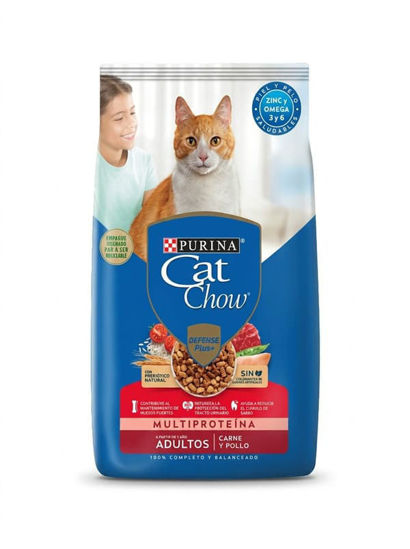 Imagen de ALIMENTO BALANCEADO  GATOS CAT CHOW ADULTO CARNE Y POLLO X 8 KG