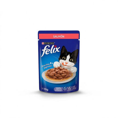 Imagen de ALIMENTO BALANCEADO GATO FELIX CLASSIC CON SALMON HUMEDO X 85 GR