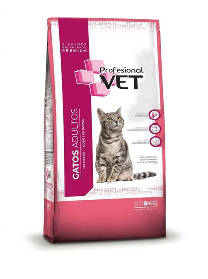 Imagen de ALIMENTO BALANCEADO PARA GATOS PROF VET GATO ADUL X 8 KG