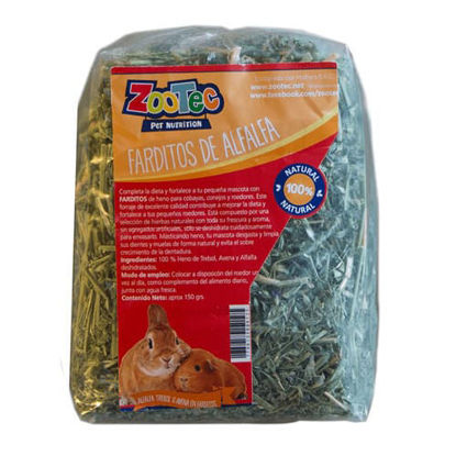 Imagen de ACCESORIOS PARA CONEJOS / COBAYOS FARDITOS DE ALFALFA X 150 GR