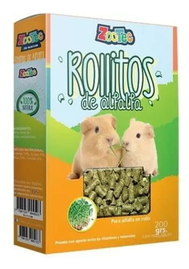 Imagen de ACCESORIOS PARA CONEJOS / COBAYOS ROLLITOS DE ALFALFA X 200 GR