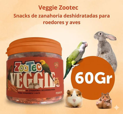 Imagen de ACCESORIOS PARA CONEJOS / COBAYOS VEGGIE ZANAORIA DESHIDRATADA POR 60 GR ALIMENTO PARA ROEDORES Y AVES
