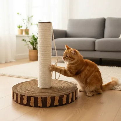 Imagen de ACCESORIOS PARA GATOS RASCADOR CON POSTE 40*35CM