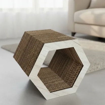 Imagen de ACCESORIOS PARA GATOS RASCADOR HEXAGONAL 4  26CM