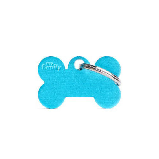 Imagen de ACCESORIOS PARA MASKOTAS - MEDALLA HUESO CHICA CELESTE MFB50