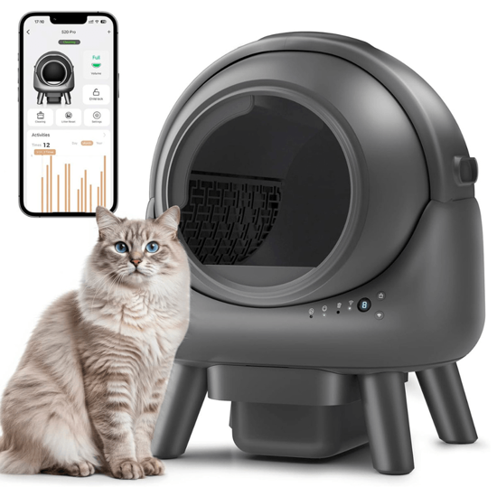 Imagen de ACCESORIOS PARA GATO - LABR-E2,0GR LITERA AUTOMATICA BEEPAW ROCK-E 2,0 GRIS OSCURO
