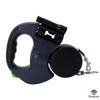 Imagen de ACCESORIOS PARA MASCOTAS - CDCLYRB3MN CORREA DOBLE CON LINTERNA Y REP. BOLSAS X 3 METROS NEGRO