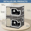 Imagen de ACCESORIOS PARA GATO - CRP40*40*61GND013 CAMA CHUCHA RASCADOR PLEGABLE 40X40X61 CM GRIS ND013
